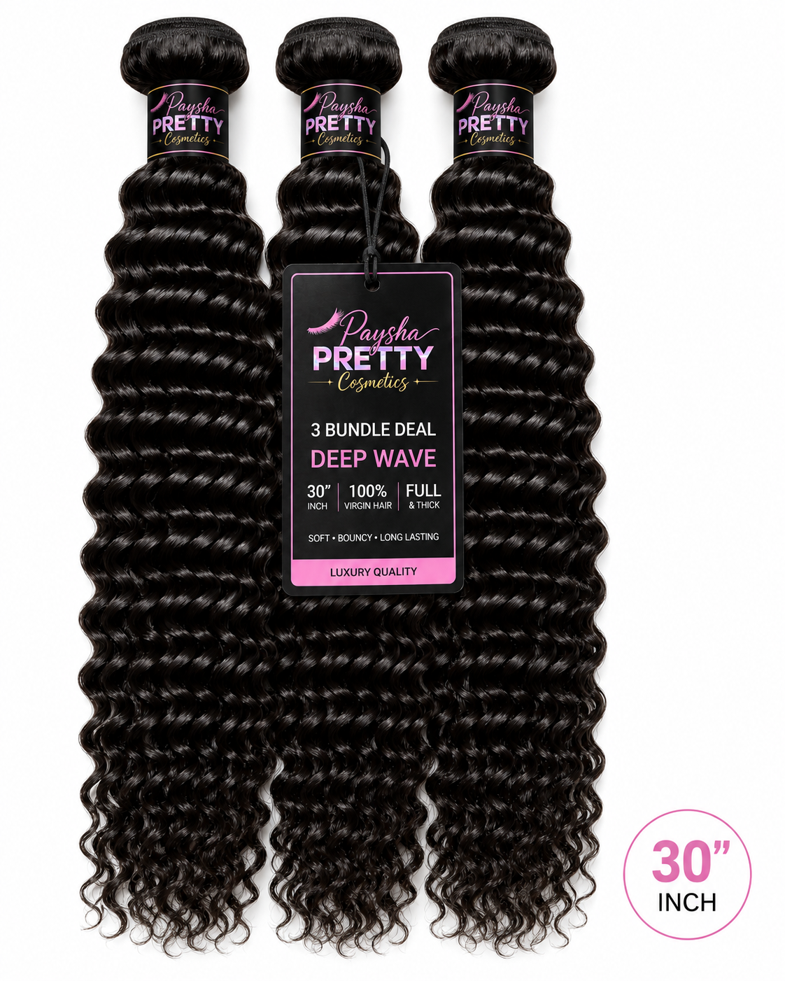 3 Bundles Deep Wave 30 Inch