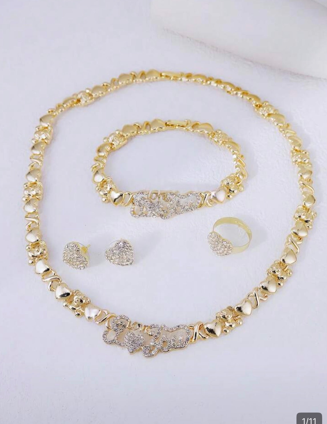 I Love You Necklace Set