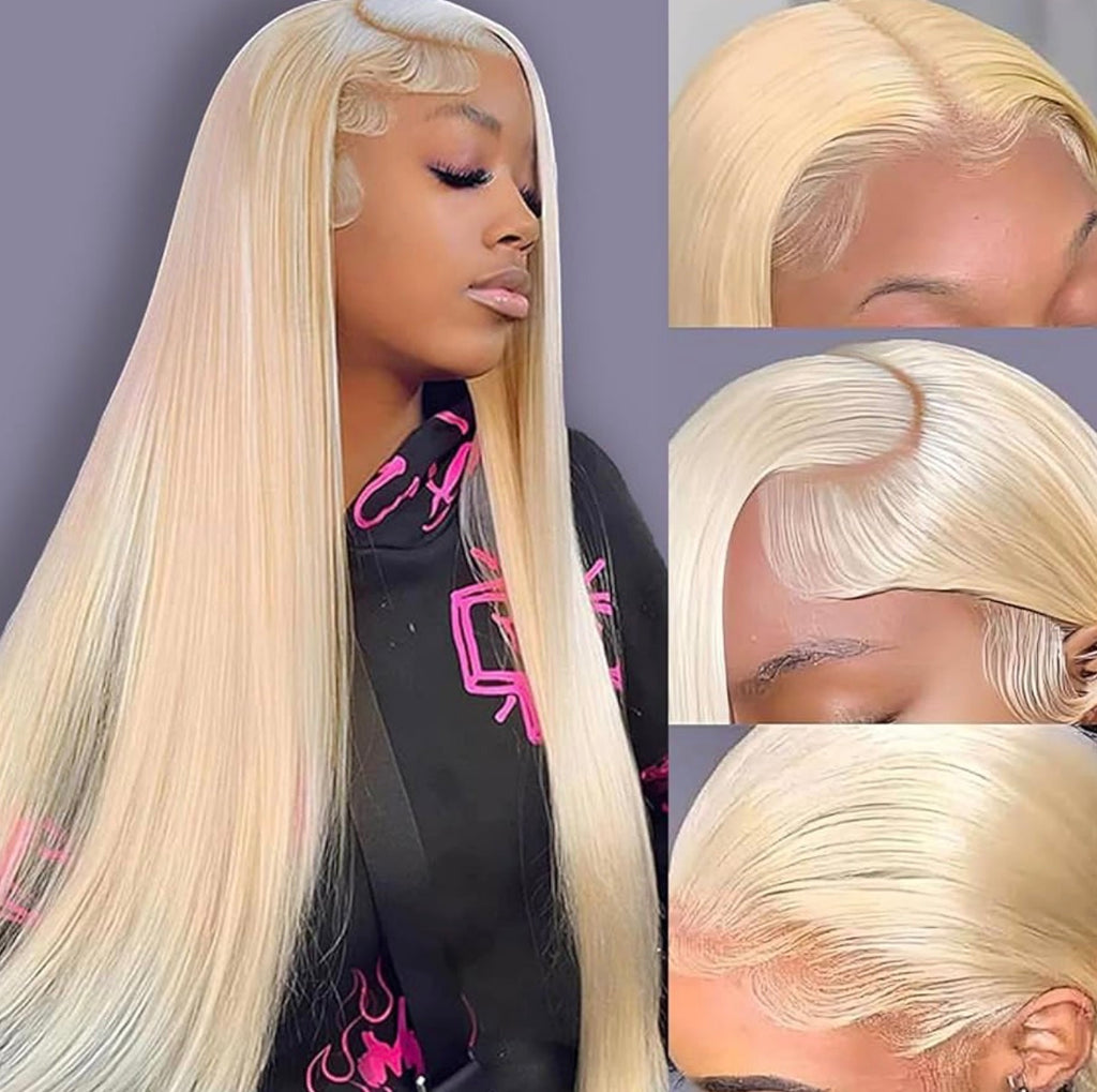 613 Blonde Straight 13x4 Lace Front Wig 28-32 Inch