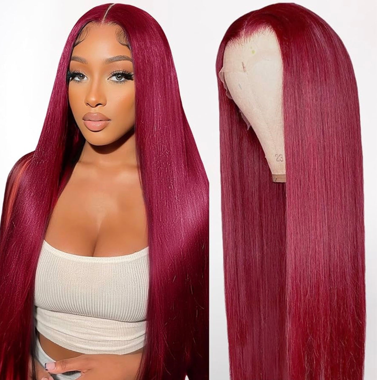 99J Burgundy 13x6 HD Lace Wig 28-32Inch Straight